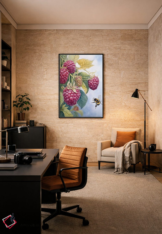 تابلو دکوراتیو تمشک اثر الگا ولنا - D6B