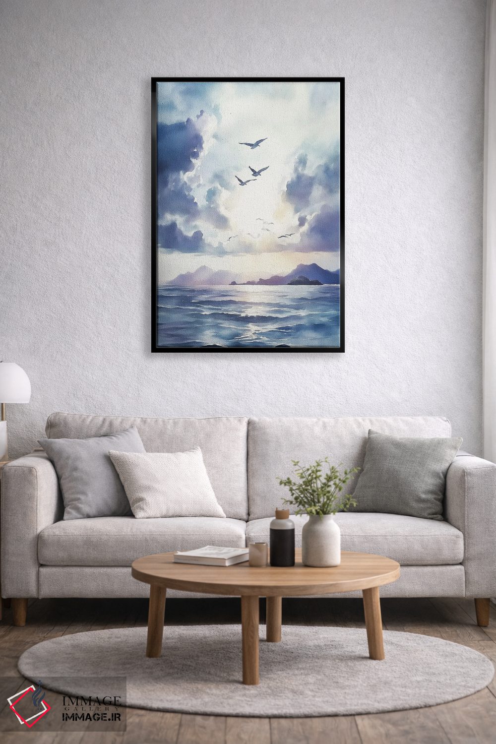 تابلو دکوراتیو پرواز مرغ های دریایی اثر الگا ولنا - D6B