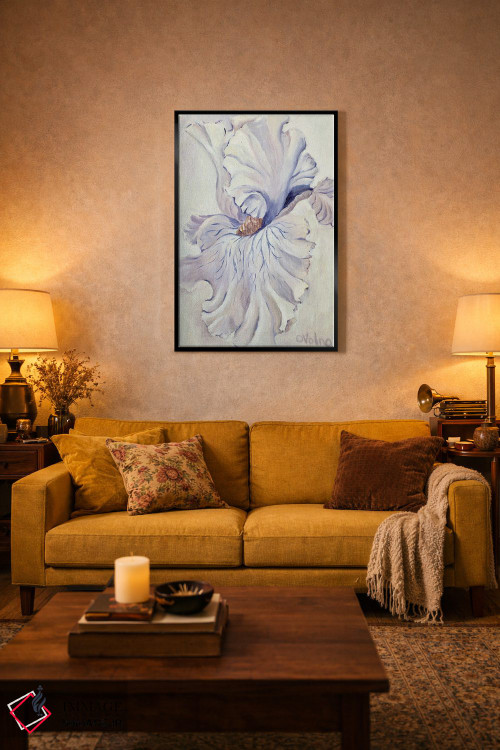 تابلو دکوراتیو زنبق سفید اثر الگا ولنا - D4B