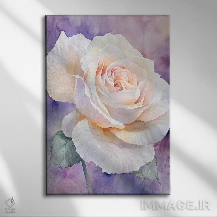 تابلو دکوراتیو رز لطیف III اثر الگا ولنا - نمای روبهرو روی دیوار