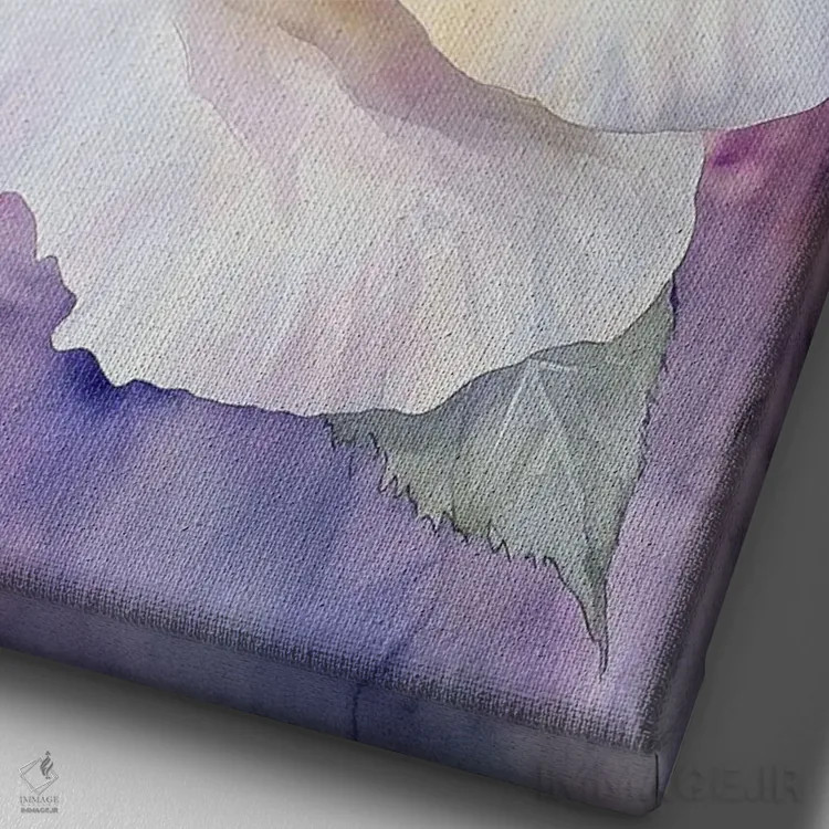 تابلو دکوراتیو رز لطیف III اثر الگا ولنا - نمای نزدیک بافت بوم