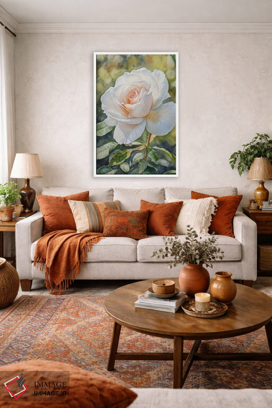 تابلو دکوراتیو رز باغچه ای اثر الگا ولنا - D3W