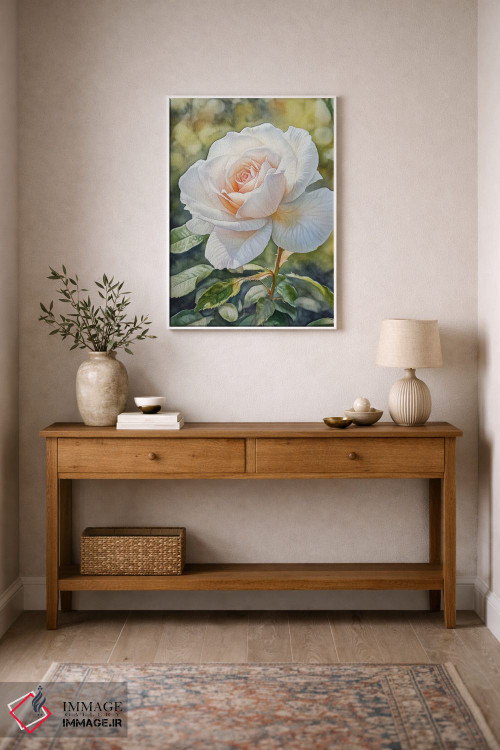 تابلو دکوراتیو رز باغچه ای اثر الگا ولنا - D1W