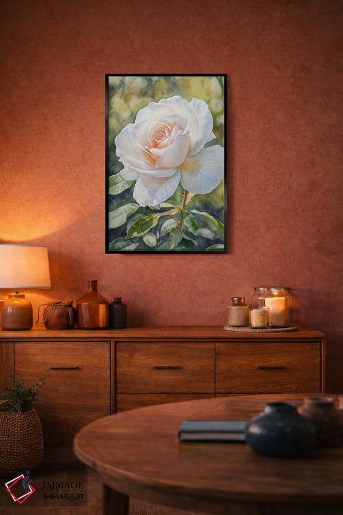 تابلو دکوراتیو رز باغچه ای اثر الگا ولنا - D5B