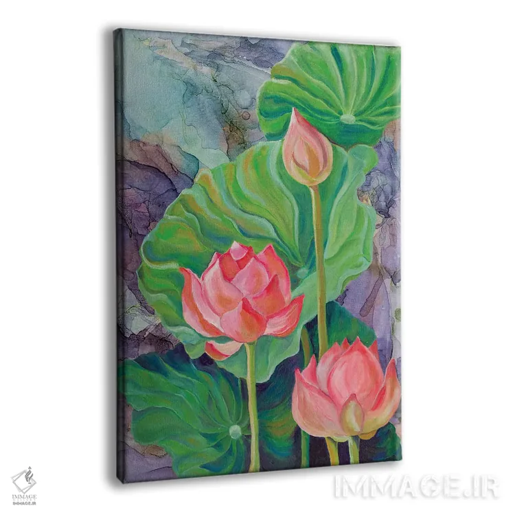 تابلو دکوراتیو نیلوفرها اثر الگا ولنا - نمای پرسپکتیو محصول