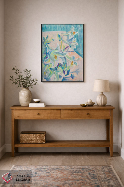 تابلو دکوراتیو سوسن ها اثر الگا ولنا - D2B