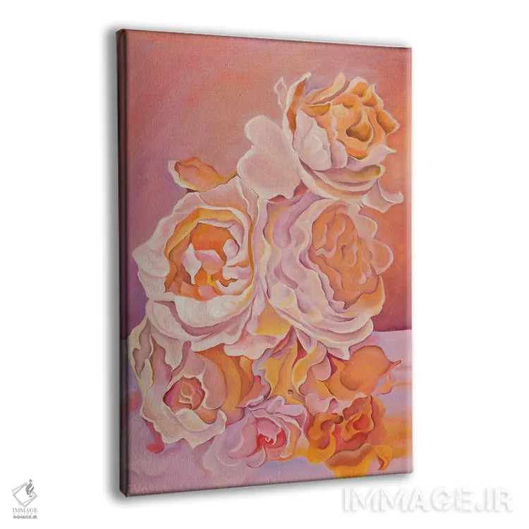 تابلو دکوراتیو دسته گل غروب اثر الگا ولنا - نمای پرسپکتیو محصول