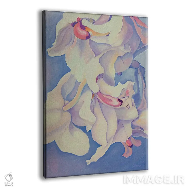 تابلو دکوراتیو ارکیده های سفید اثر الگا ولنا - نمای پرسپکتیو محصول