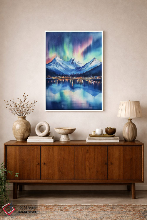 تابلو دکوراتیو شفق قطبی اثر الگا ولنا - D1W