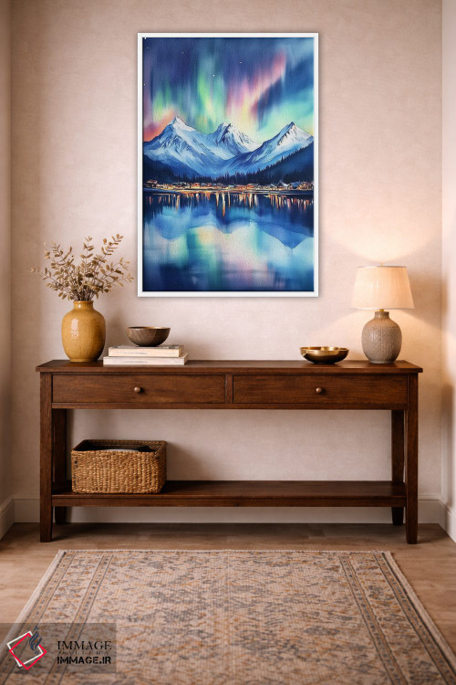 تابلو دکوراتیو شفق قطبی اثر الگا ولنا - D3W