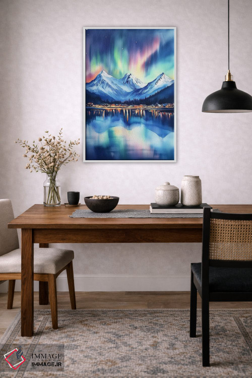 تابلو دکوراتیو شفق قطبی اثر الگا ولنا - D4W