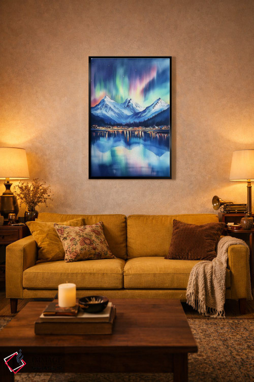 تابلو دکوراتیو شفق قطبی اثر الگا ولنا - D5B