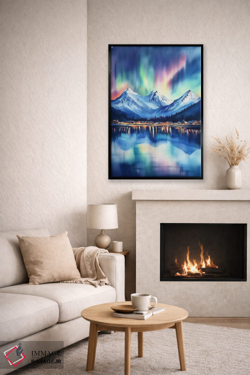 تابلو دکوراتیو شفق قطبی اثر الگا ولنا - D6B