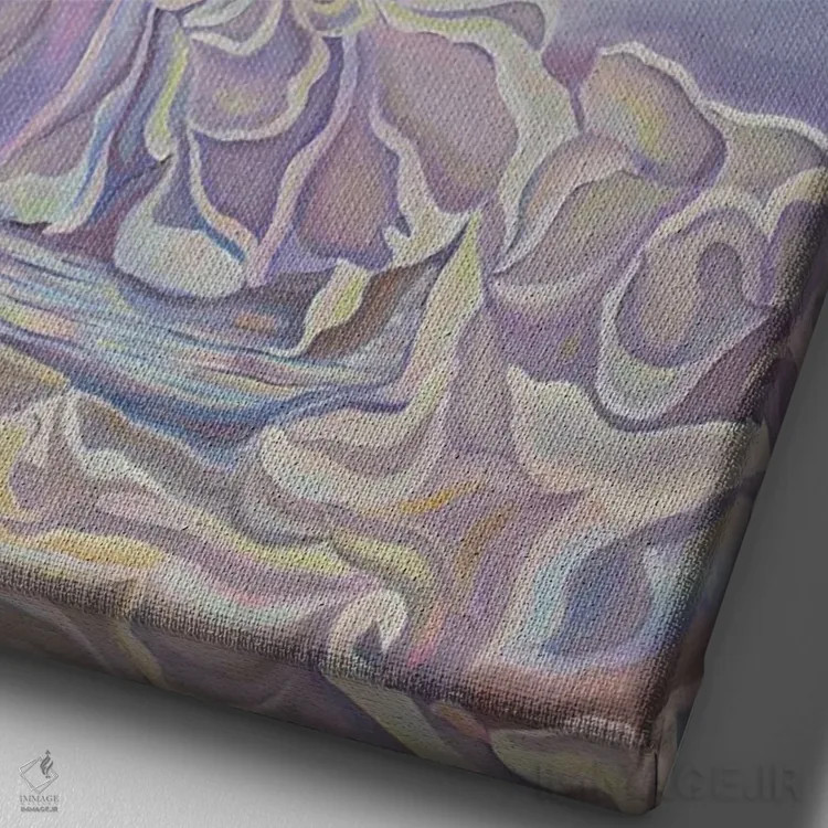 تابلو دکوراتیو عصر مرواریدی اثر الگا ولنا - نمای نزدیک بافت بوم