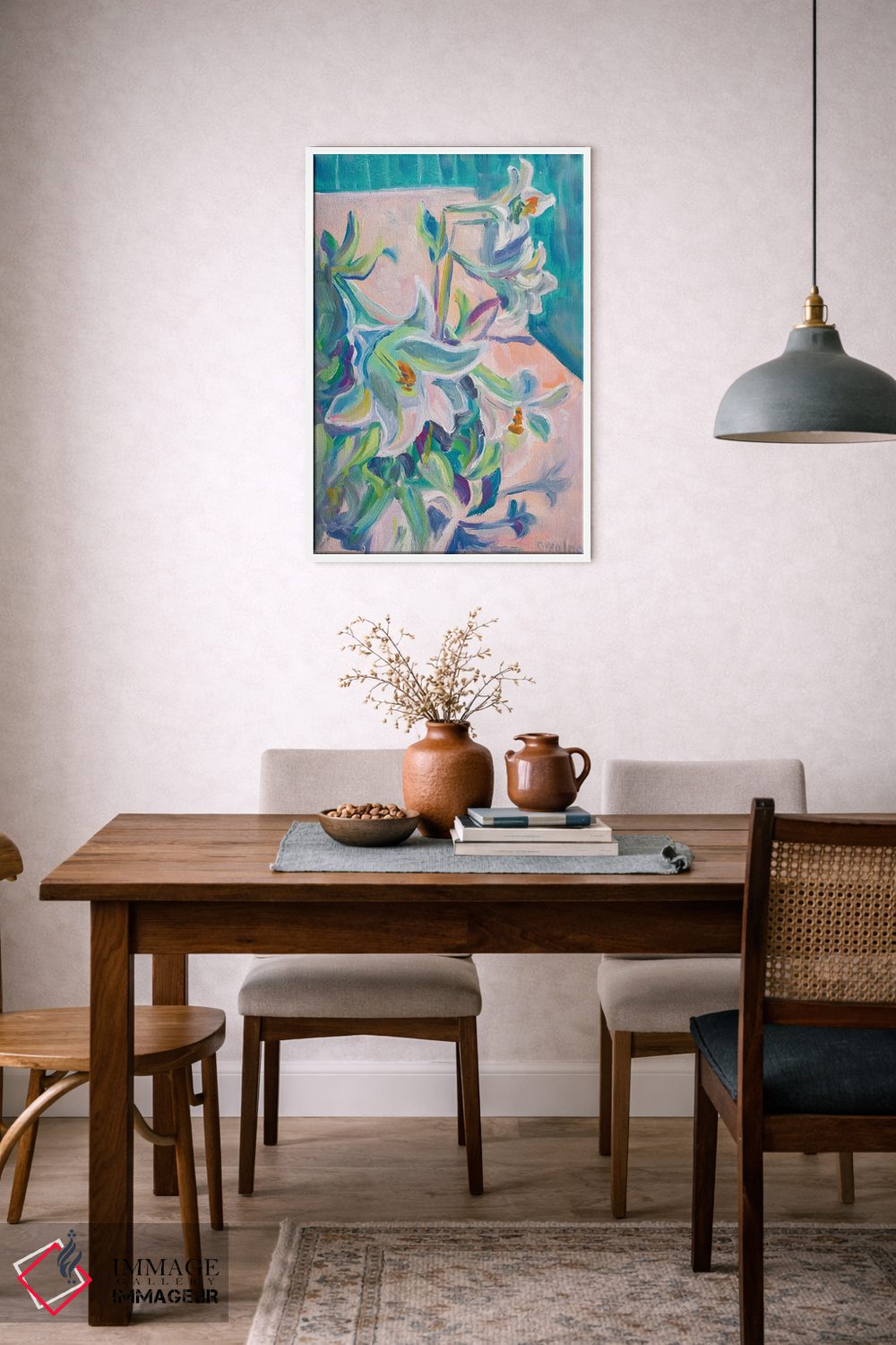 تابلو دکوراتیو دسته گل سوسن اثر الگا ولنا - D6W