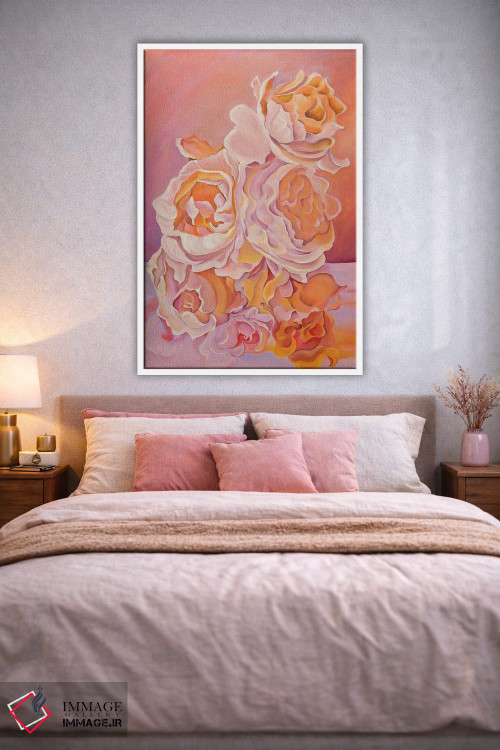 تابلو دکوراتیو دسته گل غروب اثر الگا ولنا - D1W