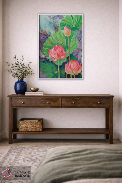 تابلو دکوراتیو نیلوفرها اثر الگا ولنا - D3W