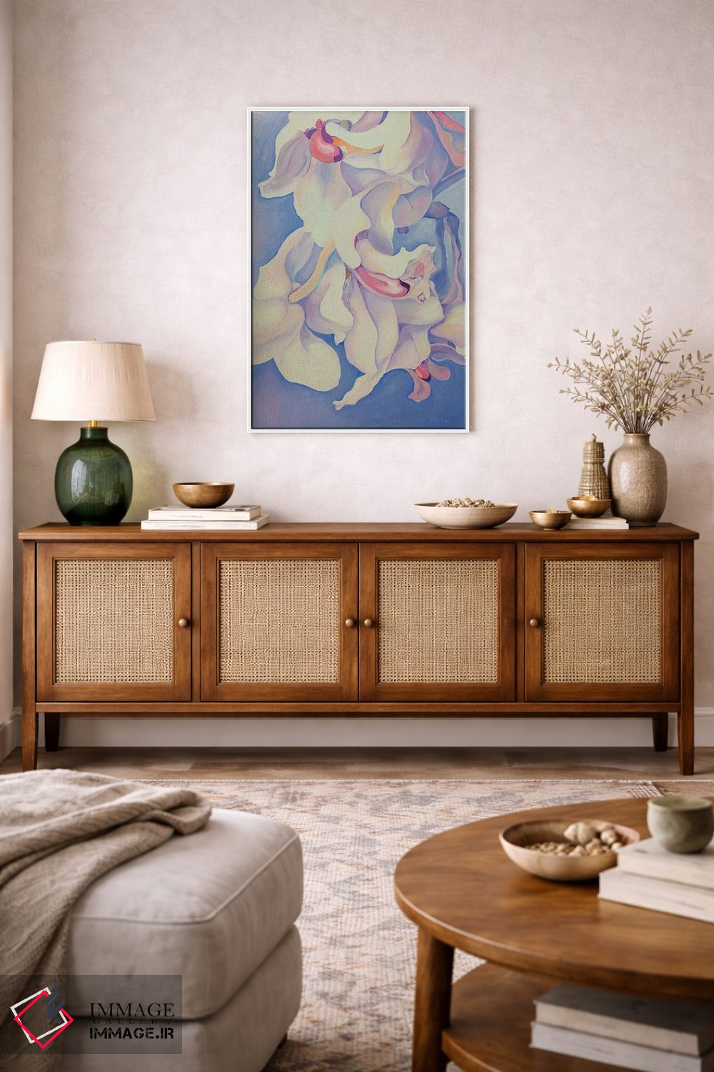 تابلو دکوراتیو ارکیده های سفید اثر الگا ولنا - D2W