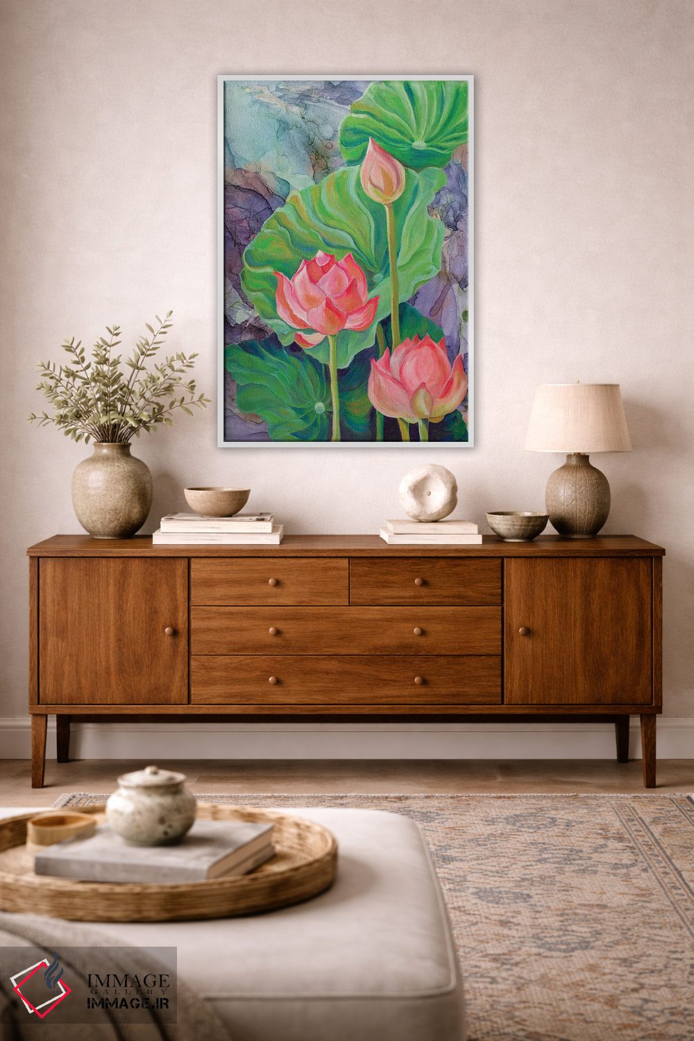 تابلو دکوراتیو نیلوفرها اثر الگا ولنا - D2W