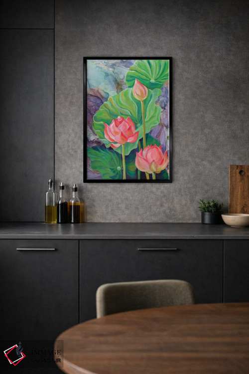 تابلو دکوراتیو نیلوفرها اثر الگا ولنا - D1B