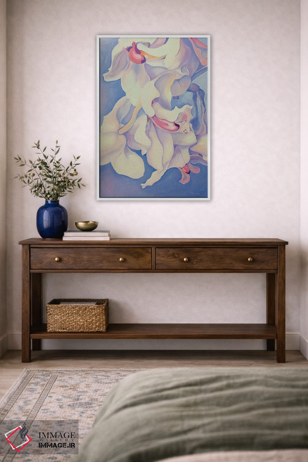 تابلو دکوراتیو ارکیده های سفید اثر الگا ولنا - D3W