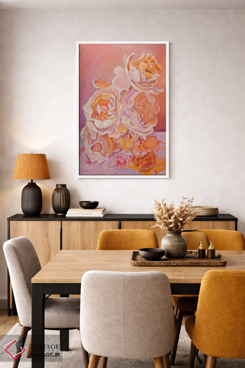 تابلو دکوراتیو دسته گل غروب اثر الگا ولنا - D5W