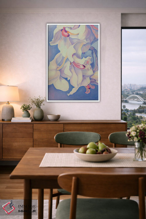 تابلو دکوراتیو ارکیده های سفید اثر الگا ولنا - D6W