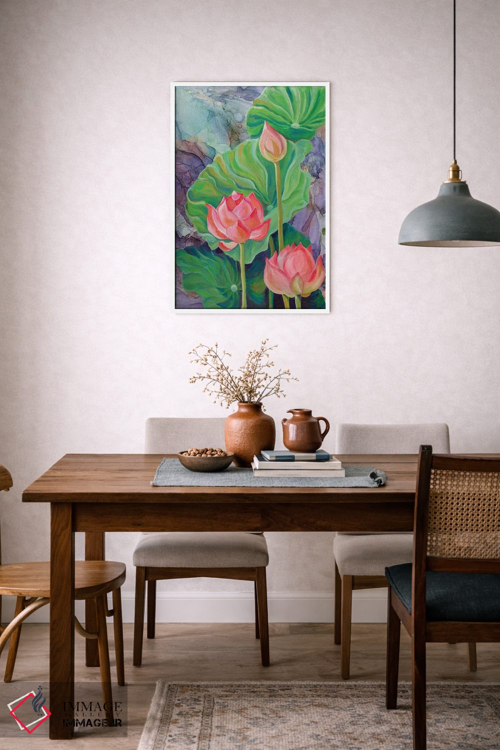 تابلو دکوراتیو نیلوفرها اثر الگا ولنا - D5W