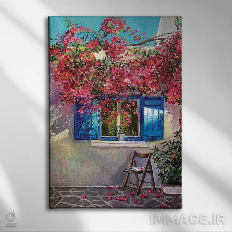 تابلو دکوراتیو پنجره ای به دنیای من اثر اولنا هونتار - نمای روبهرو روی دیوار