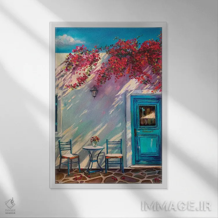 تابلو دکوراتیو در به سوی آینده اثر اولنا هونتار - نمای قابدار سفید