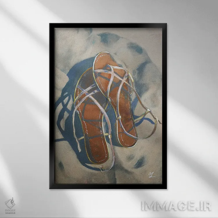 تابلو دکوراتیو رویاهای ساحلی اثر اولسیا ایزمایلووا - نمای قابدار مشکی