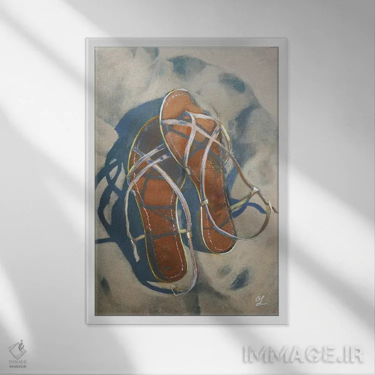 تابلو دکوراتیو رویاهای ساحلی اثر اولسیا ایزمایلووا - نمای قابدار سفید