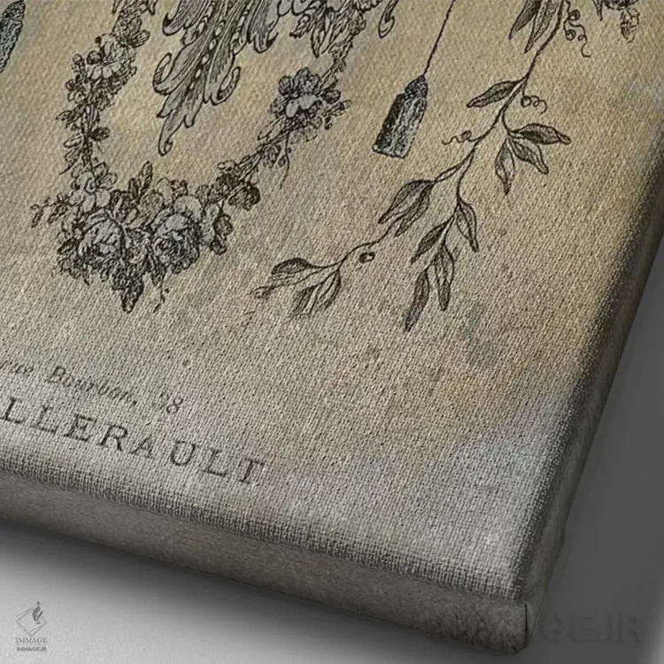 تابلو دکوراتیو روزنامه کوچک اثر اولیور جفریز - نمای نزدیک بافت بوم