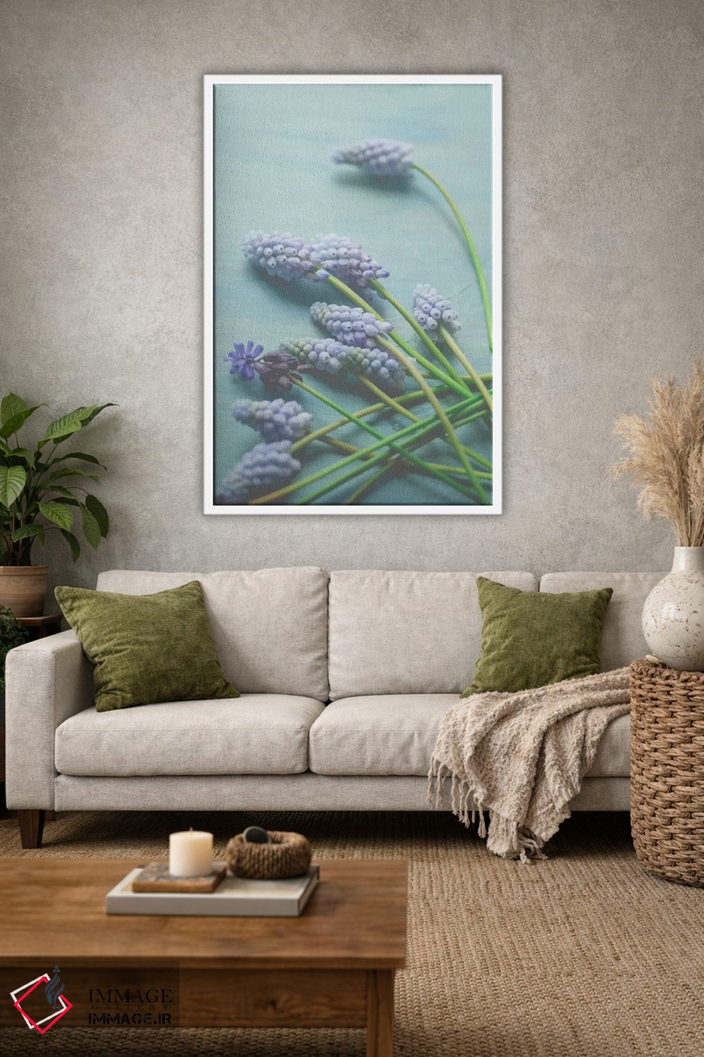 تابلو دکوراتیو طبیعت بی جان گل آبی اثر اولیویا جوی سنت کلر - D1W