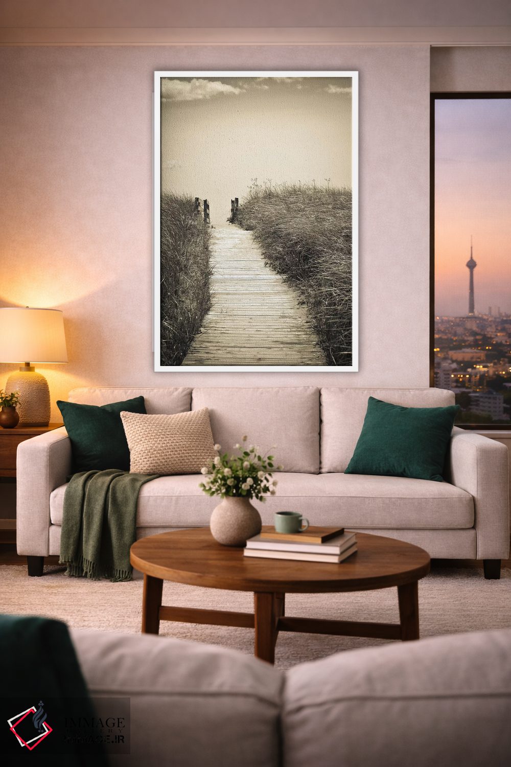 تابلو دکوراتیو پیاده روی ساحلی اثر اولیویا جوی سنت کلر - D1W