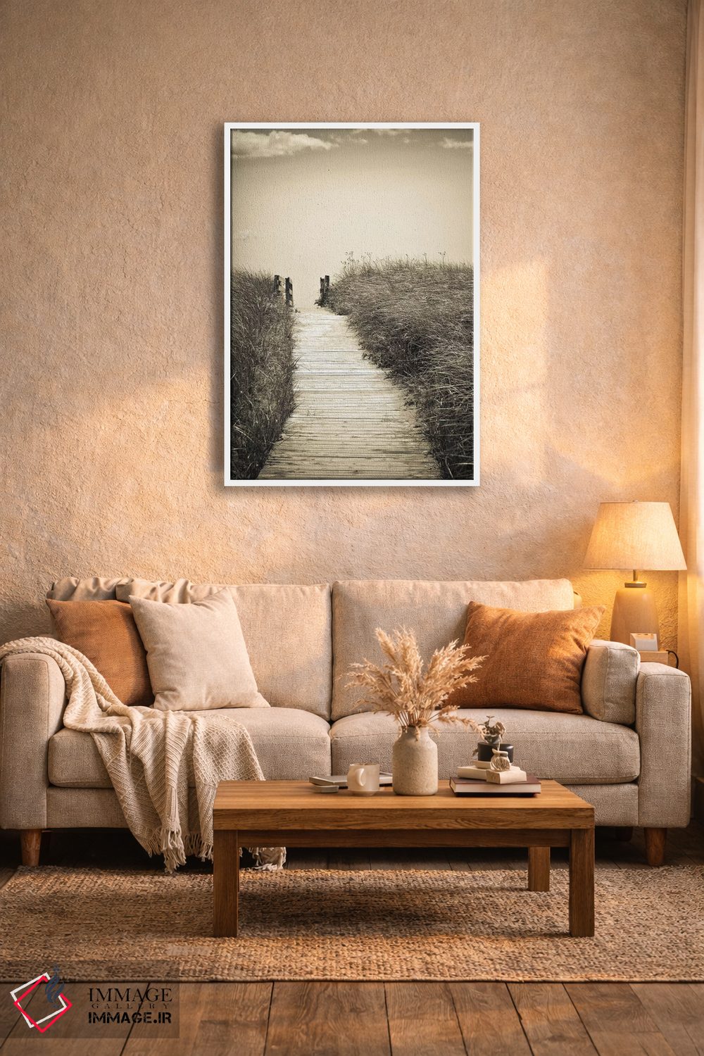 تابلو دکوراتیو پیاده روی ساحلی اثر اولیویا جوی سنت کلر - D3W