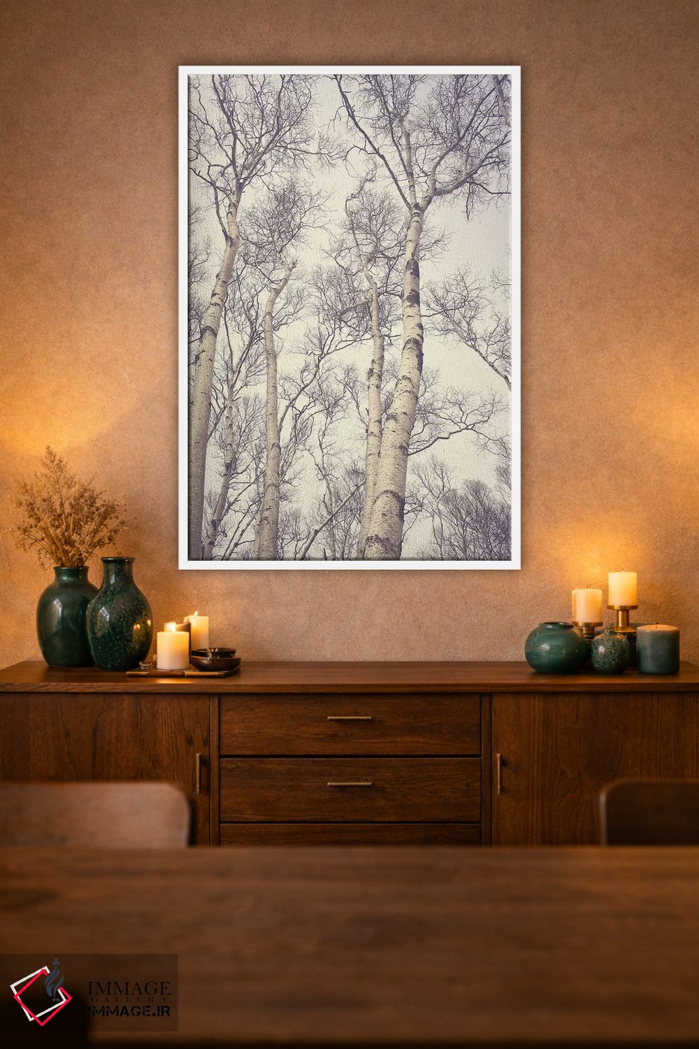 تابلو دکوراتیو درختان غان اثر اولیویا جوی سنت کلر - D2W