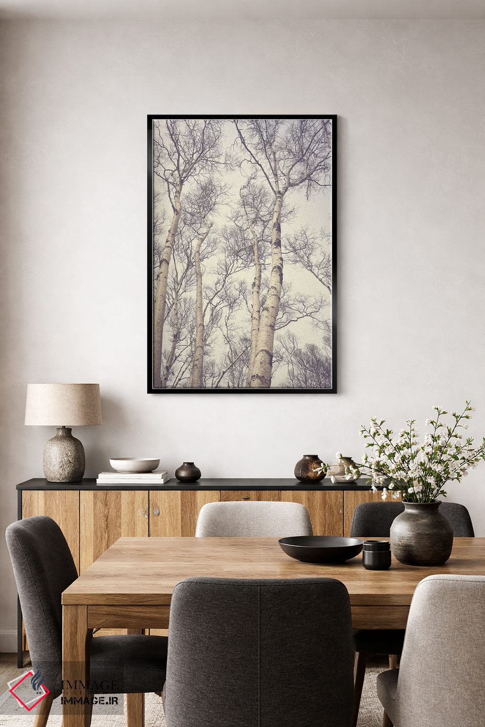 تابلو دکوراتیو درختان غان اثر اولیویا جوی سنت کلر - D3B