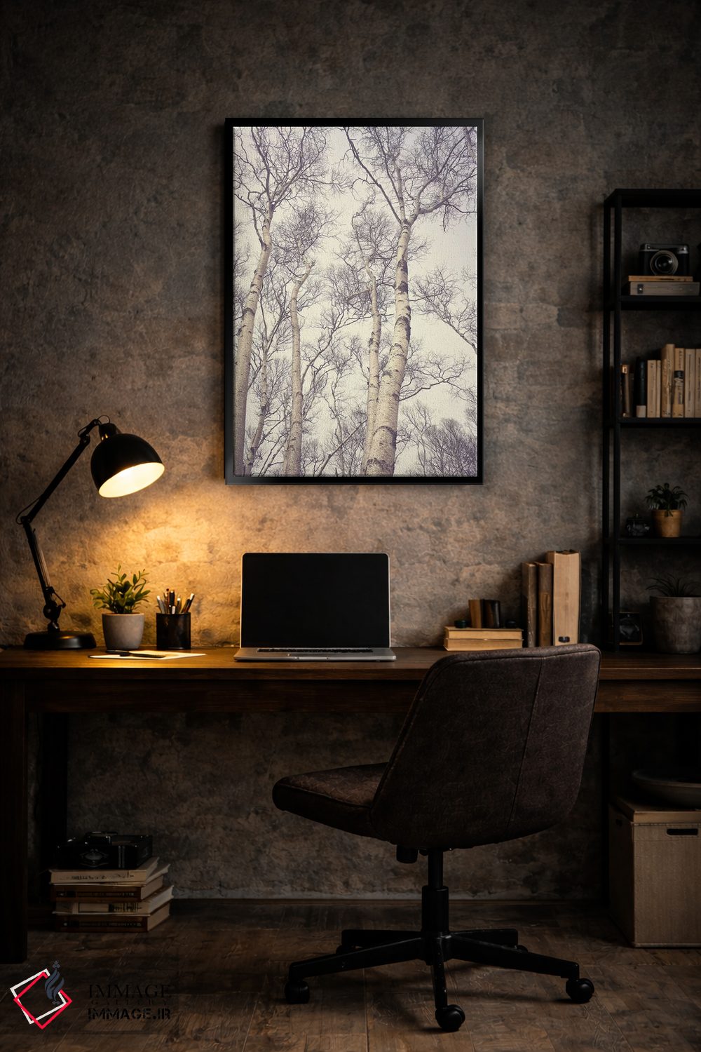 تابلو دکوراتیو درختان غان اثر اولیویا جوی سنت کلر - D6B