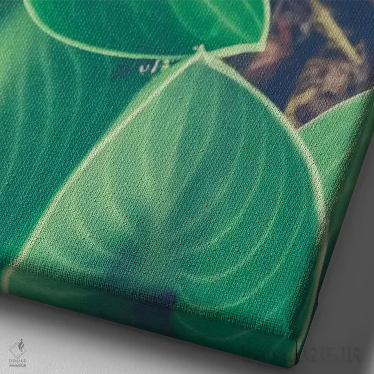 تابلو دکوراتیو برگ های نوظهور اثر اولیویا جوی سنت کلر - نمای نزدیک بافت بوم