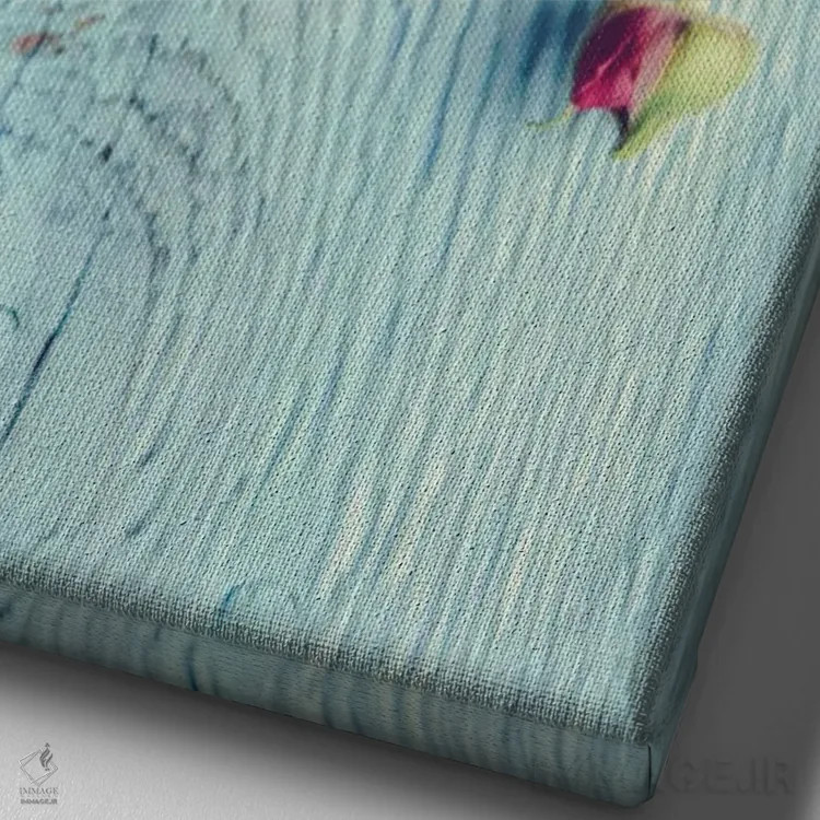 تابلو دکوراتیو گل اثر اولیویا جوی سنت کلر - نمای نزدیک بافت بوم