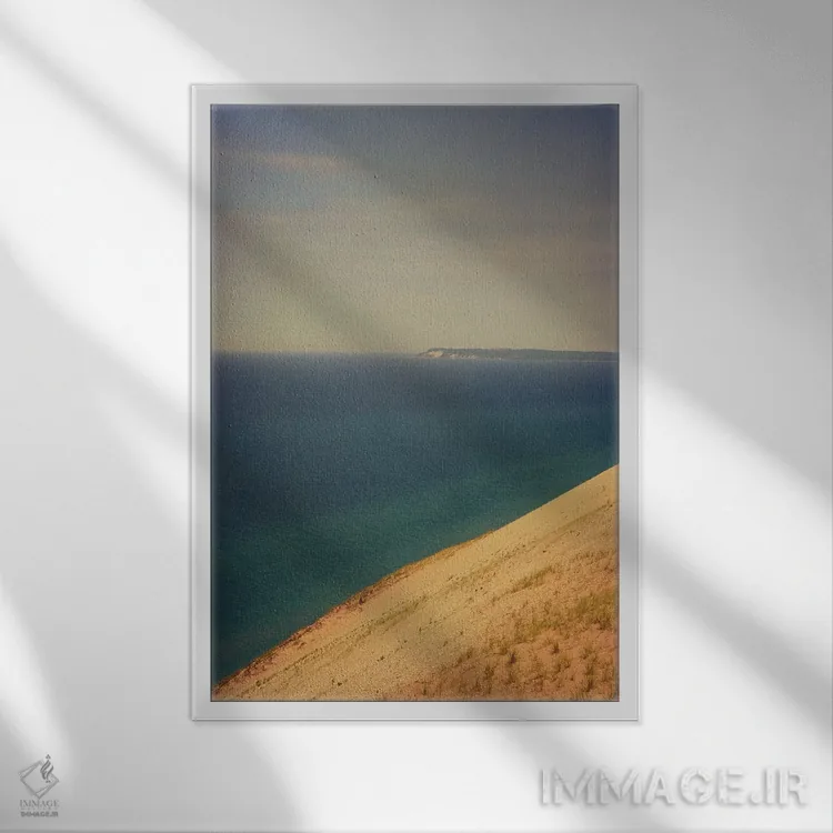 تابلو دکوراتیو تل ماسه اثر اولیویا جوی سنت کلر - نمای قابدار سفید