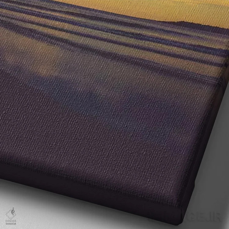 تابلو دکوراتیو غروب در ساحل II اثر اولیویا جوی سنت کلر - نمای نزدیک بافت بوم