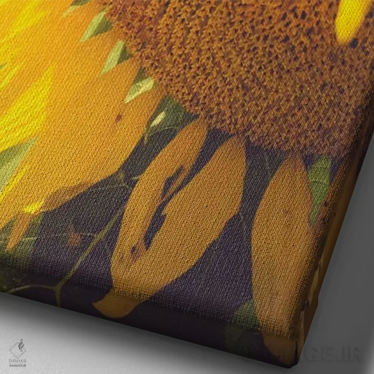تابلو دکوراتیو آفتابگردان های خیال انگیز تابستانی I اثر اولیویا جوی سنت کلر - نمای نزدیک بافت بوم