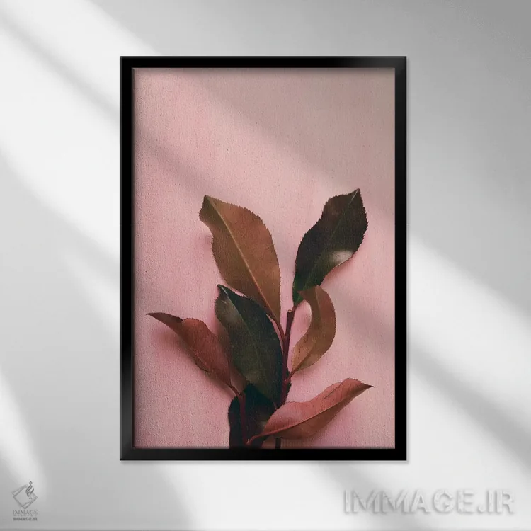 تابلو دکوراتیو برگ و شاخ I اثر اولیویا جوی سنت کلر - نمای قابدار مشکی