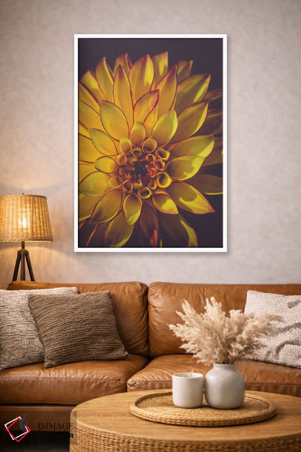 تابلو دکوراتیو کوکب زرد اثر اولیویا جوی سنت کلر - D2W