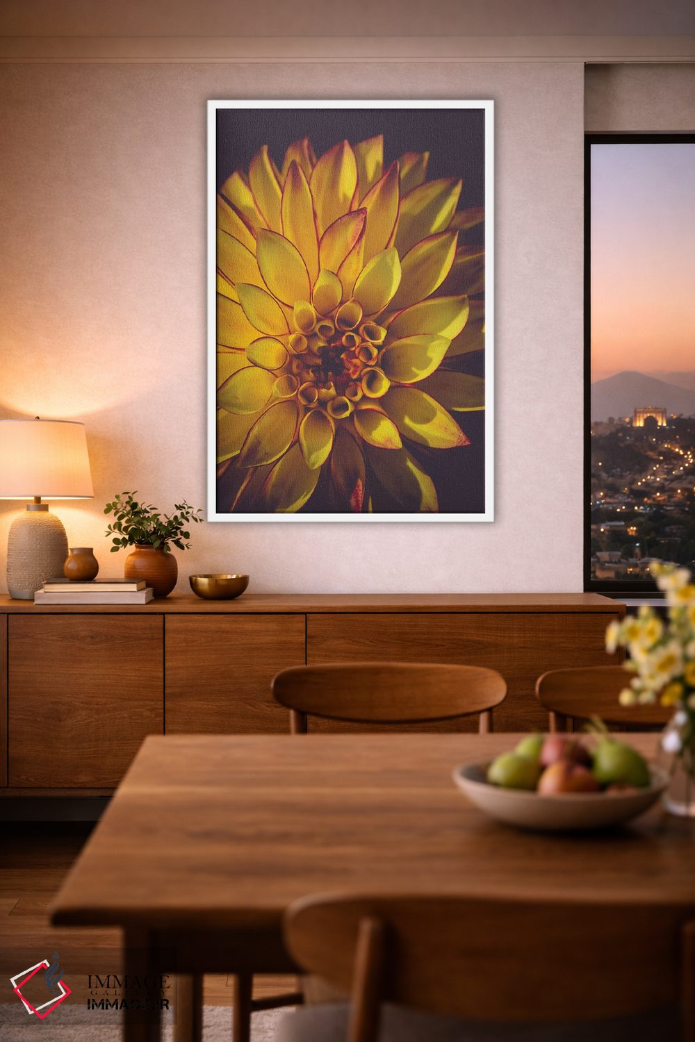 تابلو دکوراتیو کوکب زرد اثر اولیویا جوی سنت کلر - D1W