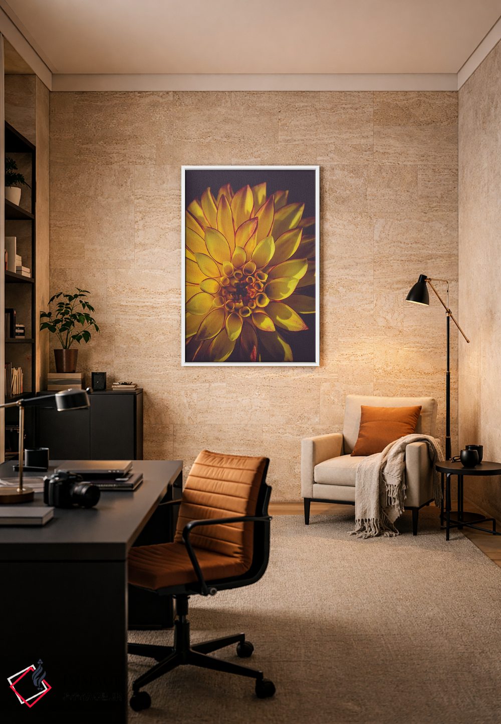 تابلو دکوراتیو کوکب زرد اثر اولیویا جوی سنت کلر - D6W