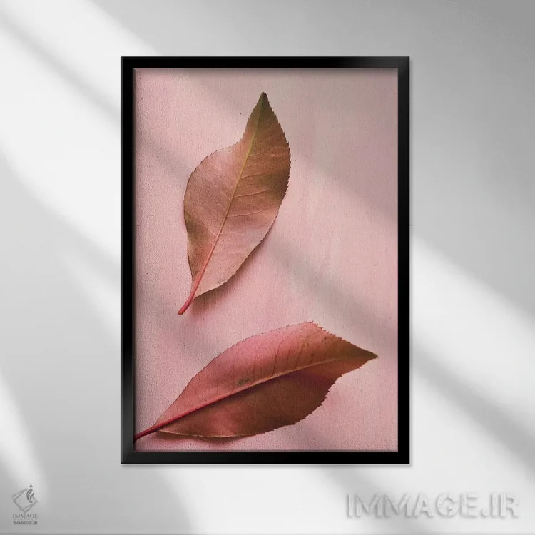 تابلو دکوراتیو برگ و شاخ III اثر اولیویا جوی سنت کلر - نمای قابدار مشکی