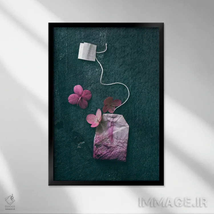 تابلو مینیمال هنر چای III اثر اولیویا جوی سنت کلر - نمای قابدار مشکی